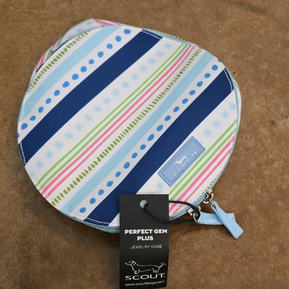 Scout Kids Jewelry Case - Blue, Green, and Pink Stripes